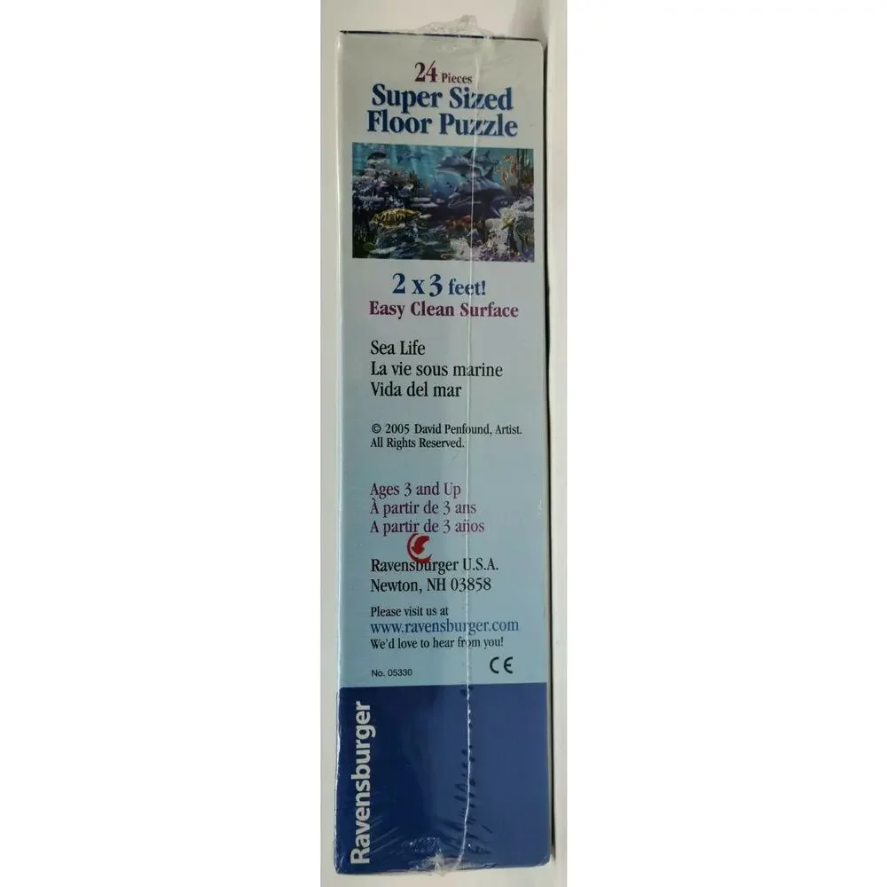 Ravensburger Sea Life SUPER SIZED Floor Puzzle 24 Pieces 2005 NEW Ocean Dolphin
